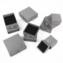 1PCS Shiny Silver Color Kraft Paper Gift Packing Box Ring Earring Necklace Bracelet Storage Box Wedding Party Drawer Display