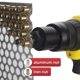 HIFESON Electric Rivet Gun Rechargeable Automatic Rivet Nut Gun Riveting Tool Nut Head M3-M10 Without Battery