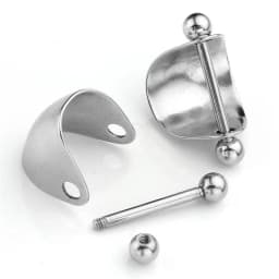 16G Stainless Steel Ear Piercing Horseshoe Shield Cuff Ear Helix Cartilage Cuff Ring Earrings Body Jewelry Piercing
