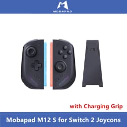 Mobapad Black, White, Grey Gamepa The Best 3rd Party Switch 2 Joycons: Mobapad M12 S Add Bag Charging Grip Game Controller,