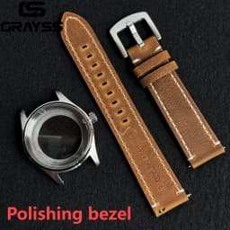 Retro 36/39mm Pilot Little Prince Watch Case Stainless Steel Sapphire Glass 20ATM Fit NH35 NH36 Movement Part Leather Strap