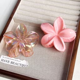 Elegant Flower Hair Clip Crab 8cm Large Plastic Hair Claw Clips For Women Hairclip Cute Beach Hair Accessories Hawaiian Barrette