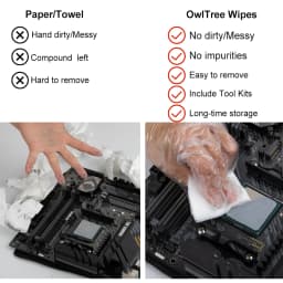 New Thermal Paste Remover No Impurities Thermal Compound Cleaning Wipes for CPU GPU heatsink Thermal Paste (20 Pieces)