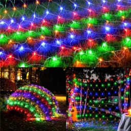 Waterproof 8 Modes LED Fish Net String Light Outdoor 2*2/3*2M Garland Fairy Curtain Lights for Garden Party Christmas Decoration