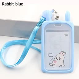 1Pc Cartoon Cat Card Holder Candy Color ID Card Sleeve Retractable Reel Lanyard Identity Credit Cover Case Bank Bus Card Case