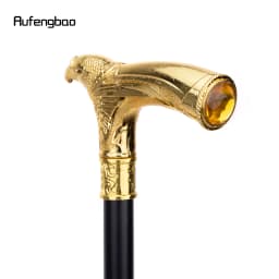Gold Luxury Eagle Head with Rhinestone Walking Cane Fashion Walking Stick Gentleman Elegant Cosplay Cane Knob Crosier 93cm