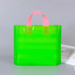 100pcs Custom Logo Colorful Shopping Bags With Handle Plastic Gift Bag Print One Color Logo On Double-sided Free Design Print