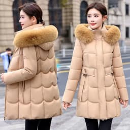 Women's Down Cotton Jacket 2025 Comfortable Elegant Ladies Winter Parka Coat Loose Temperament Lady Cotton Padded Outerwear