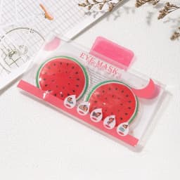 Fruit-Themed Reusable Gel Eye Mask – Hot & Cold Compress Pads for Eye Relaxation, Cooling & Warming Relief (Watermelon/Cucumber)