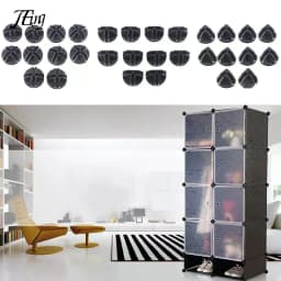 10Pcs Wire Cube ABS Connectors Storage Shelves Modular Organizer Box Buckle Clip