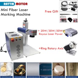 【EU Stock】Raycus 30W 50W Jewelry Laser Engraving Machine Fiber Laser Source For Marking Gold Silver Aluminum Copper Metal Ring