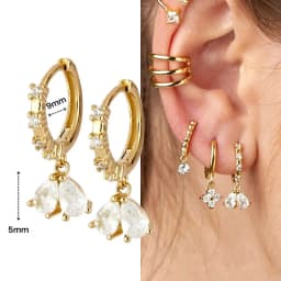 925 Sterling Silver Ear Needle Crystal Zircon Tassel Pendant Hoop Earrings Retro Small Fragrance Style High Jewelry Women Gifts