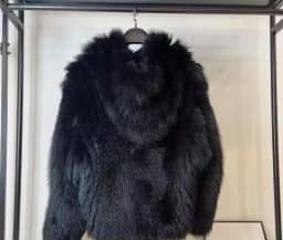 winter 2024 new Korean version of fox fur imitation fur coat women's medium length Internet red fried street hooded fur coat