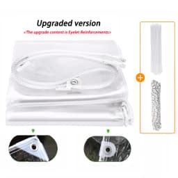 High Quality Waterproof PVC Tarp Upgrade Eyelet Reinforcements 420 g/m² Transparent Tarpaulin Weatherproof Rain Cover Outdoor