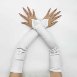 Women Satin Hook Finger Long Fingerless Gloves Bride's Wedding Dress Performance Party Retro Style Opera Etiquette Accessories
