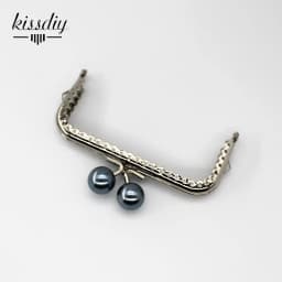 1PCS Super Lovely 10.5CM Silver Lace Pearl Bead Head Metal Purse frame Kiss Clasp DIY Bag Accessory