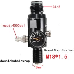 Regulator Valve 5/8-18UNF or M18*1.5 Regulator Valve 4500psi High Tank Regulator Cylinder Diving Aquarium Plant CO2 Tank Dive