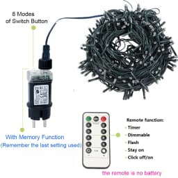 10M-100M Green Wire String Lights Outdoor LED Fairy Lights Christmas Garland For New Year Party Christmas Tree Garden Decoration