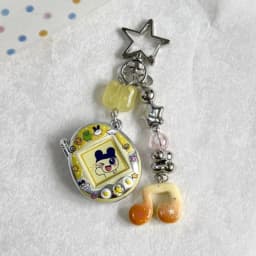 Tamagotchi Mametchi mimitchi Kuchipatchi cartoon note beaded keychain creative two-dimensional cute backpack decorative pendant