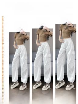 White Quick Dry Women's Summer Pants High Waist Cuffed Thin Wide Leg Harlan Sport Workwear Trousers Comfortable Casual Pants
