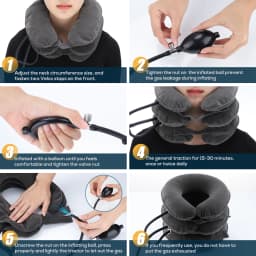 Neck Massager Cervical Support Pillow Air Pump Inflatable Collar Stretcher Brace 3 Layer Pain Relief Neck Ontlaster Traction