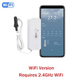 Tuya Zigbee WiFi Temperature Humidity Sensor with External Probe High Accuracy SmartLife Remote Monitor for Plants Aquarium Pool
