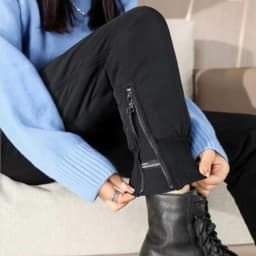 Thickened Winter down Cotton Pants High Waist Straight Leg Loose Fit Warm Fashionable Outdoor Wear for below 40 Degrees Cold