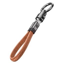 PD 240W Fast Charging Cord Portable Keychain USB C Cable Smooth Leather Lanyard Phone Charm for Travel iPhone Samsung Laptop