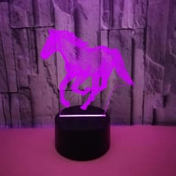 3d Illusion Lamp Led Children's Night Light Horse Table Lamp for Bedroom Holiday Christmas Lights Decoration Gifts for Kids