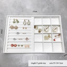 Tray for Storage Rings Bracelet Exhibition Black/White PU Leather Jewelry Pallet Necklace Jewelry Organizer Showcases