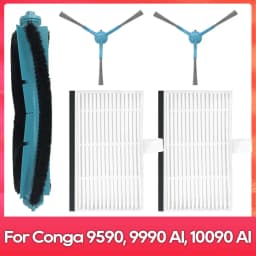 Fit For ( Conga 9590 / 9990 / 10090 AI Spin Revolution Ultra Power Home ) Main Side Brush Filter Mop Dust Bag Part Accessory