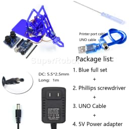 SG90 4 Dof Unassembly Acrylic Mechanical Robot Manipulator Claw For Arduino Robot Arm DIY Kit UNO Programmable Robot Starter Kit