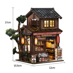 DIY Gothic Book Nook Kit 3D Wooden Miniature Dollhouse with Furniture Handmade Craft Bookshelf Insert Creative Home Decor Gifts