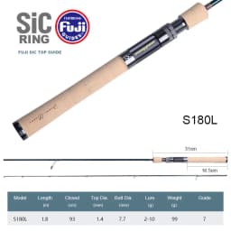 Seekbass Light Spinning Casting Trout Carbon Rod 2 Sections MF Action UL L Power FUJI SIC Guide Fishing Rod