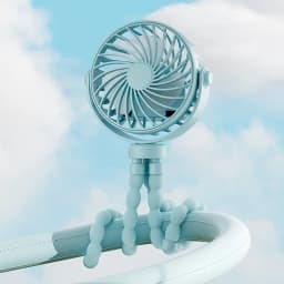 Portable Flexible Tripod Mini Fan 3-Speed Rechargeable Stroller Fan with 360° Rotation Hands-Free Personal Cooling Fan for Baby