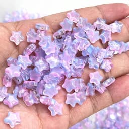 New 30pcs 8mm Five-pointed Star Matte Glass Beads Loose Spacer Beads for Jewelry Making DIY Handmade Bracelets Earrings