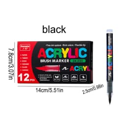 12-288 Colors/Box Christmas-Themed Marker Set - Soft-Tip Straight Liquid Acrylic Markers for DIY Holiday Doodle Art Painting