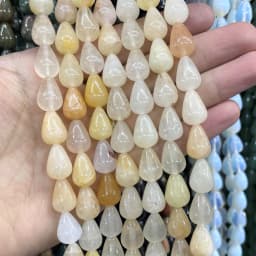 6 8 10MM Natural Stone Water Drop Turquoises Agates Quartz Jades Loose Spacer Beads For Jewelry Making DIY Bracelet Accessories