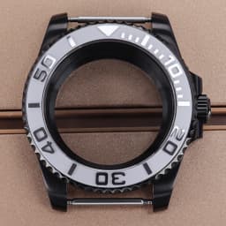 PVD Black NH35 40mm Men's Watch Case Sapphire For SUB Seiko NH35 NH36 NH38 NH34 Miyota 8215 ETA 2824 Movement Yacht-Master 20ATM