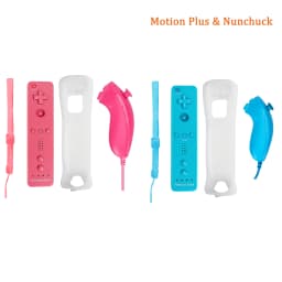 For Nintendo Wii/Wii U Joystick 2 in 1 Controller Set Wireless Remote Gamepad Motion Plus with Silicone Case Video Game
