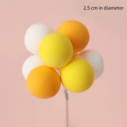 5/8Pcs/set Colorful Ball Bundle Clay Balloons Cake Topper Creative Cupcake Card Flag Birthday Party Baby Shower Dessert Decor
