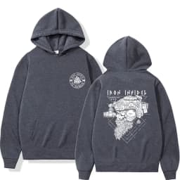 Til Valhalla American Beard Warrior Tactical Skeleton Graphic Hoodie Men Women Fashion Oversized Sweatshirt Male Casual Hoodies