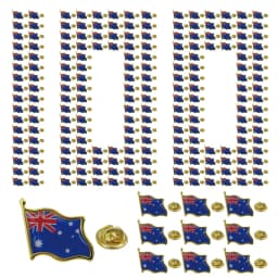 5/10/50/100 Pack Metal Australia Flag Lapel Pin Waving Australian Pins Bulk Patriotic Badge Souvenir Gifts