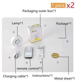 Multi Mode RGB COB LED Cabinet Light Dimmable 12 Color Remote Control USB Rechargeable Light Night for Kitchen Wardrobe Bedroom