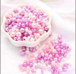 150Pcs Mix Size 3-8mm Beads With Hole Colorful Pearls Round Acrylic Imitation Pearl for DIY Jewelry Making Necklace Bracelet