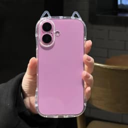 Cute 3D Ears Clear Case For iPhone 17 16 15 14 13 12 11 Pro Max 8 7 Plus SE 17promax Cartoon Bear Pendant TPU Cover Shell