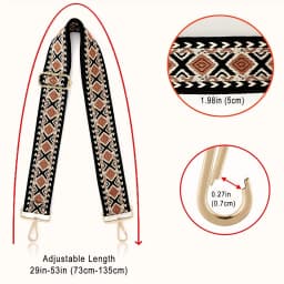 1pc Bag Strap for Crossbody Replaceable Ethnic Purse Strap Handbag Fanny Bag Shoulder Strap Adjustable Wide Strap Portable Strap
