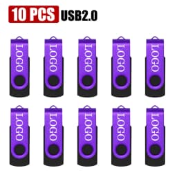 10pcs/lot USB 2.0 USB Flash Drive Flash Memory Card 32GB Pendrive 64GB Usb Stick 4GB 8GB 16GB Memory Stick U Disk Free Logo