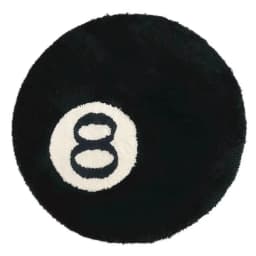 VIKAMA Billiards Black Eight Carpet Warmth Retention & Anti-Slip Bathroom Mat Bedroom Entrance & Bedside Rug Home Decor
