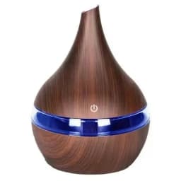 HONSUN USB Mini Portable Humidifier with LED Light, 300ml Indoor Room Humidifier, Wood Grain Ultrasonic Aroma Diffuser, DC5V USB Powered, 4H Auto Shut Off, 7 Color Changing Night Light, Quiet Mist Humidifier for Bedroom Office Home